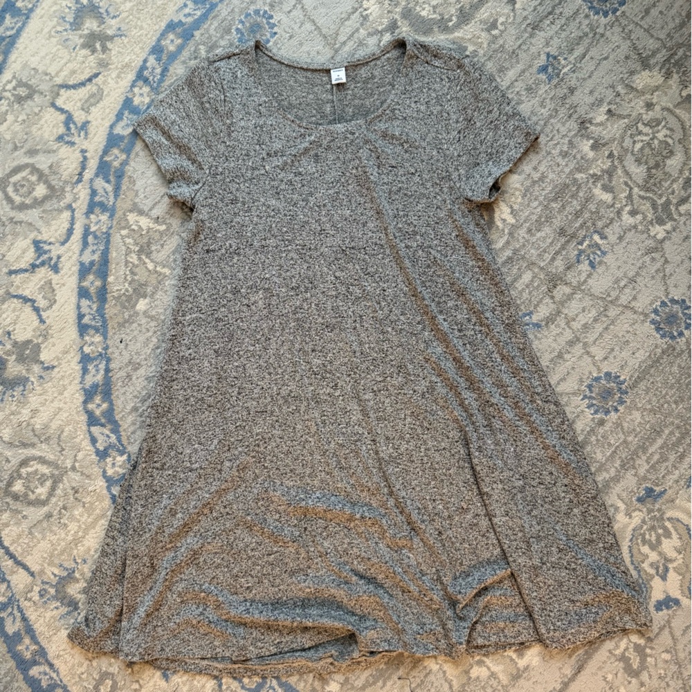 Old Navy Heathered Gray Short Sleeve Dress